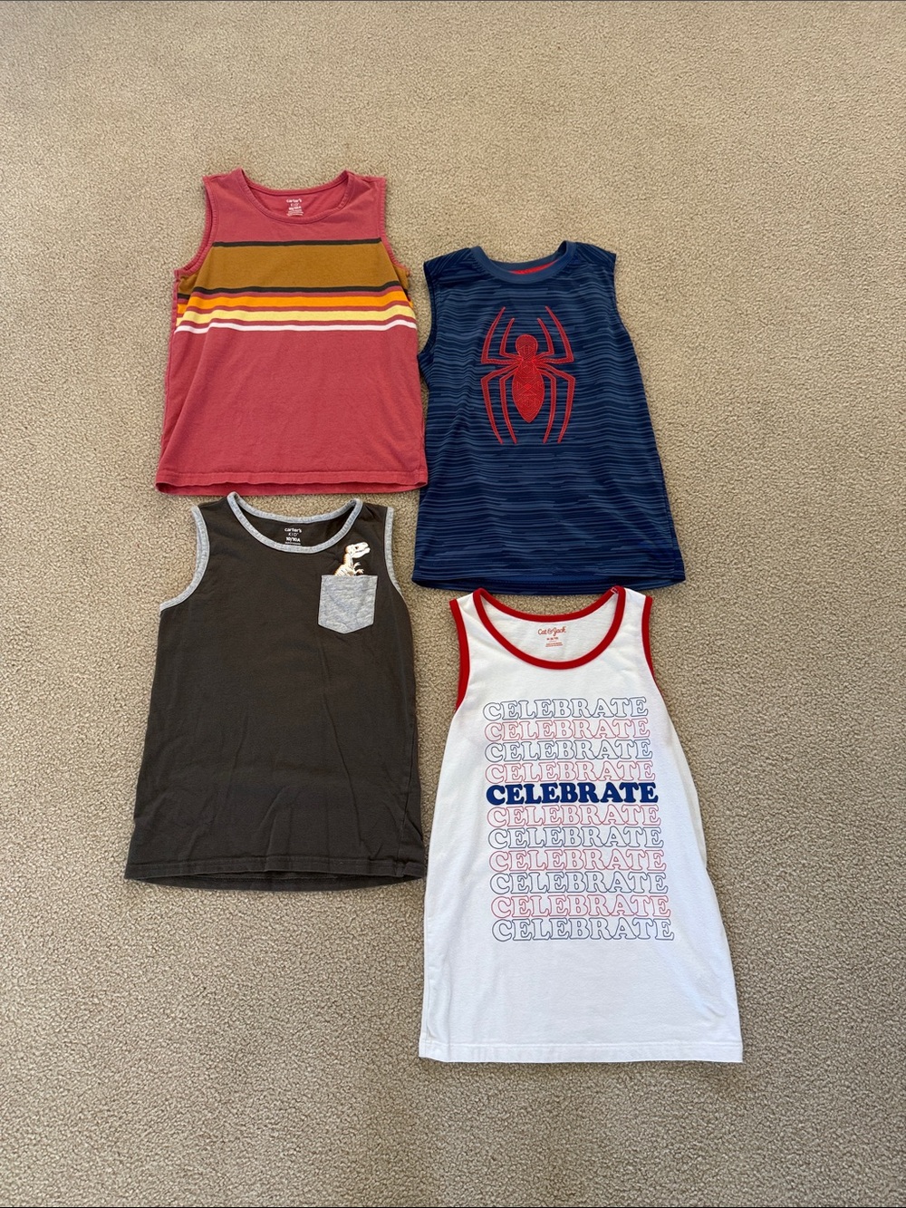 Bundle of boys tank tops size 10.